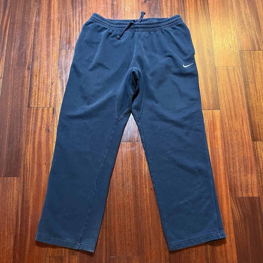Nike Joggers Mens XL Navy Blue Sweat Pants Drawstring Elastic Waist 611458-473 *